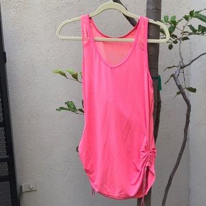 Lululemon salmon pink cinched side tank top